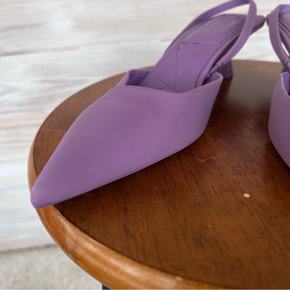Zara Women's Violet Pointed Slingback Heels - Picture 11 of 12